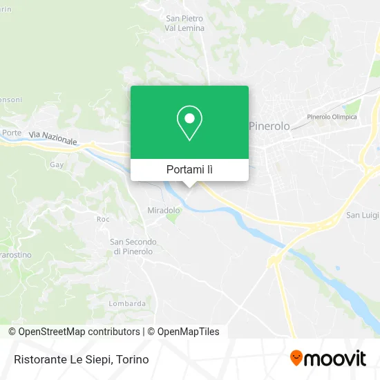Mappa Ristorante Le Siepi