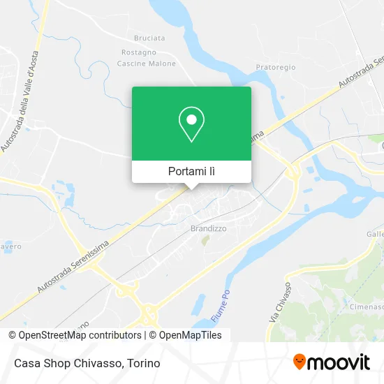 Mappa Casa Shop Chivasso