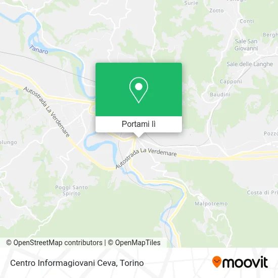 Mappa Centro Informagiovani Ceva