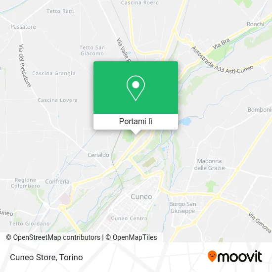 Mappa Cuneo Store