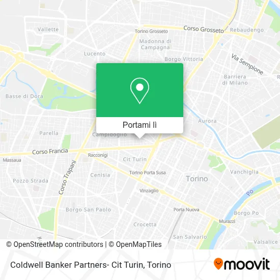 Mappa Coldwell Banker Partners- Cit Turin