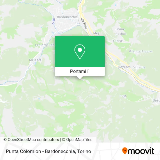 Mappa Punta Colomion - Bardonecchia