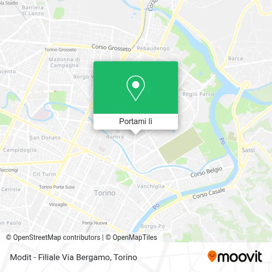 Mappa Modit - Filiale Via Bergamo