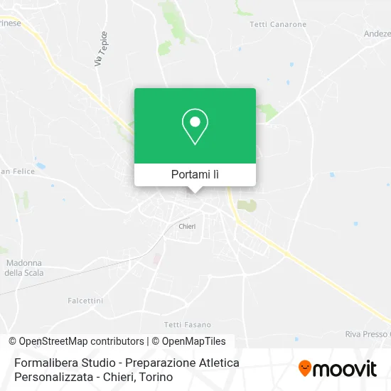 Mappa Formalibera Studio - Preparazione Atletica Personalizzata - Chieri