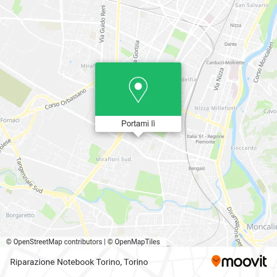 Mappa Riparazione Notebook Torino