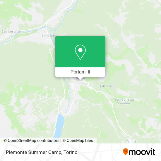 Mappa Piemonte Summer Camp