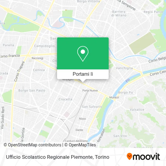 Mappa Ufficio Scolastico Regionale Piemonte