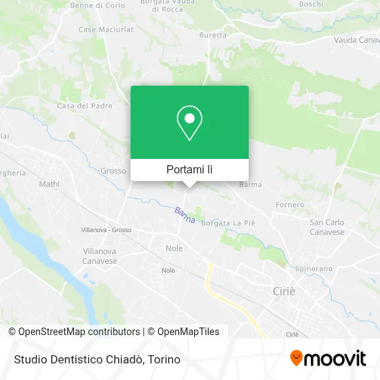 Mappa Studio Dentistico Chiadò