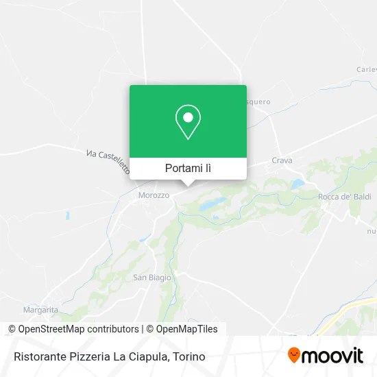 Mappa Ristorante Pizzeria La Ciapula