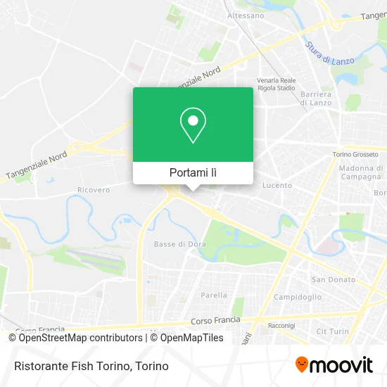 Mappa Ristorante Fish Torino
