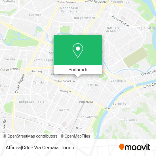 Mappa Affidea|Cdc - Via Cernaia