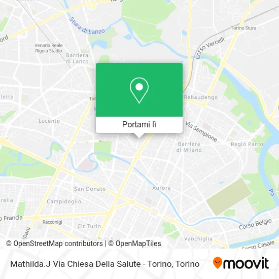 Mappa Mathilda.J  Via Chiesa Della Salute - Torino