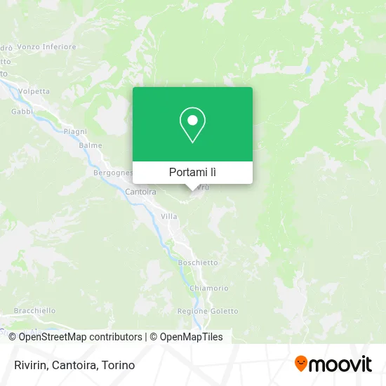 Mappa Rivirin, Cantoira