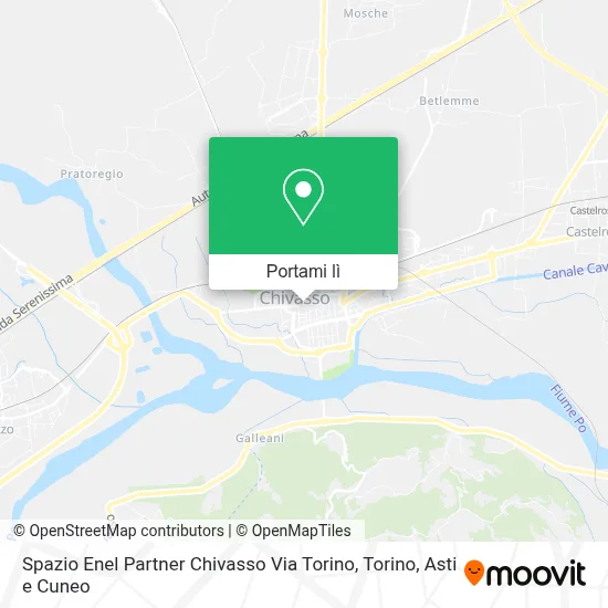 Mappa Spazio Enel Partner Chivasso Via Torino