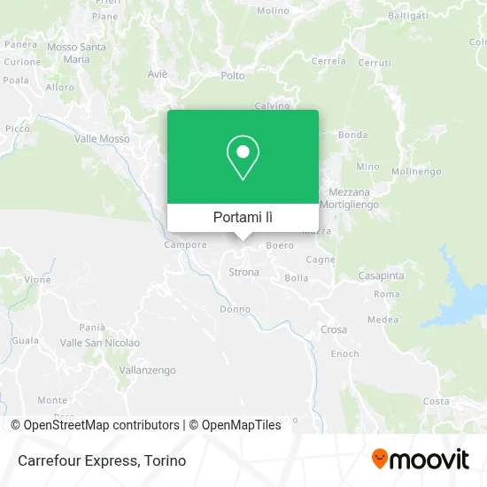 Mappa Carrefour Express