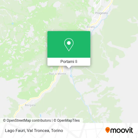 Mappa Lago Fauri, Val Troncea