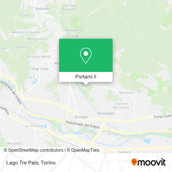 Mappa Lago Tre Pais