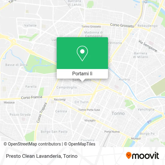 Mappa Presto Clean Lavanderia