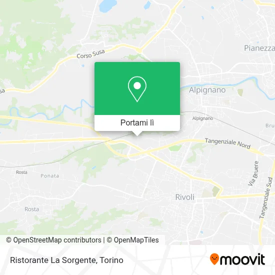 Mappa Ristorante La Sorgente