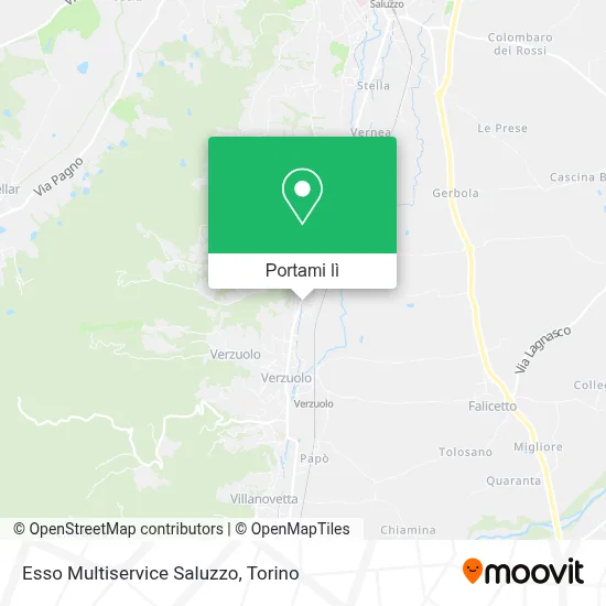 Mappa Esso Multiservice Saluzzo