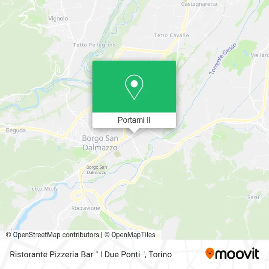 Mappa Ristorante Pizzeria Bar " I Due Ponti "