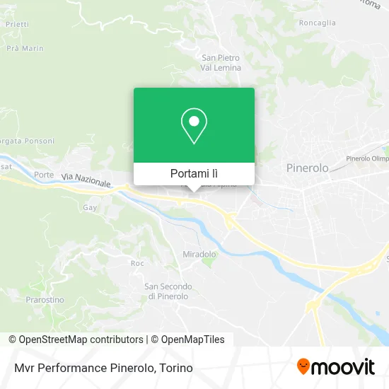 Mappa Mvr Performance Pinerolo