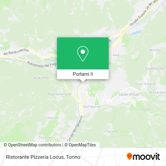 Mappa Ristorante Pizzeria Locus
