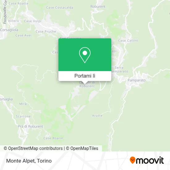 Mappa Monte Alpet