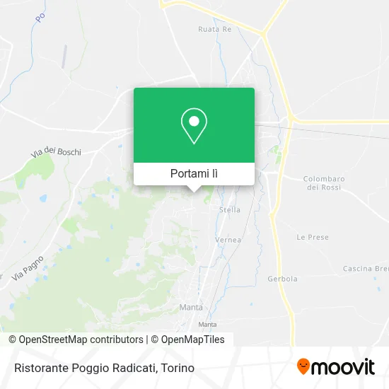 Mappa Ristorante Poggio Radicati