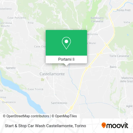 Mappa Start & Stop Car Wash Castellamonte