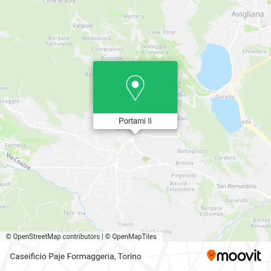 Mappa Caseificio Paje Formaggeria