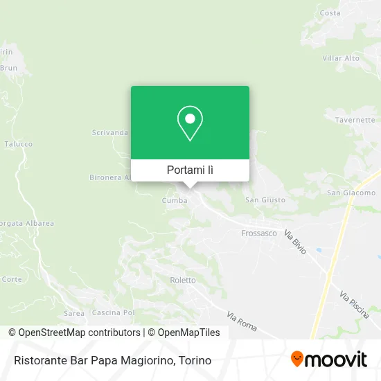 Mappa Ristorante Bar Papa Magiorino