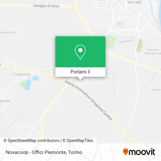 Mappa Novacoop - Uffici Piemonte