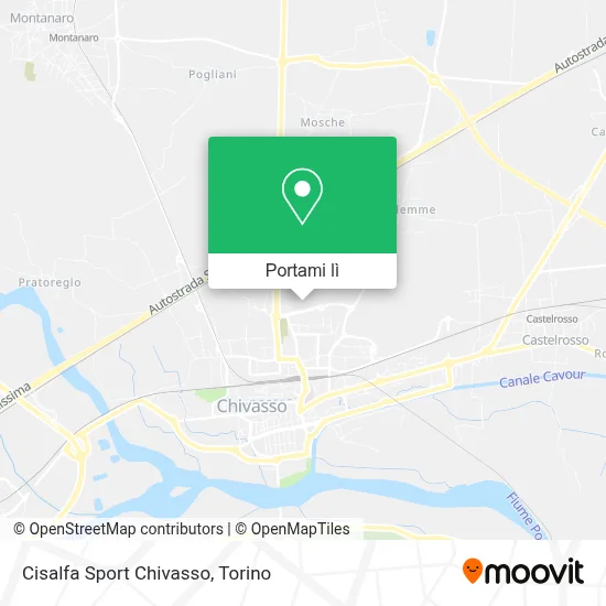 Mappa Cisalfa Sport Chivasso