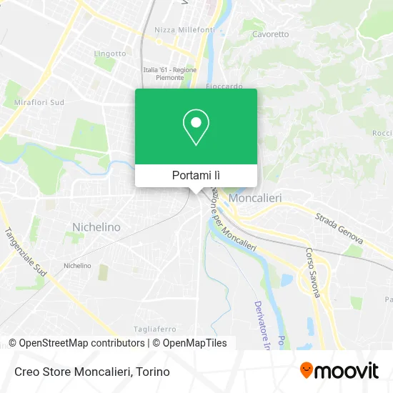 Mappa Creo Store Moncalieri