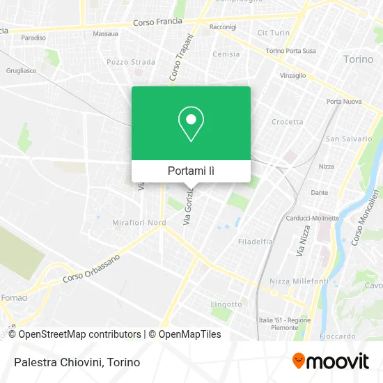 Mappa Palestra Chiovini