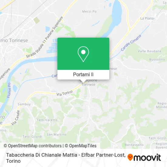 Mappa Tabaccheria Di Chianale Mattia - Elfbar Partner-Lost