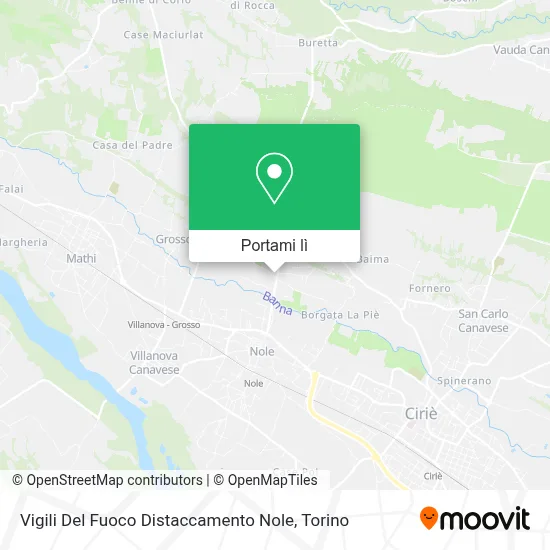 Mappa Vigili Del Fuoco Distaccamento Nole