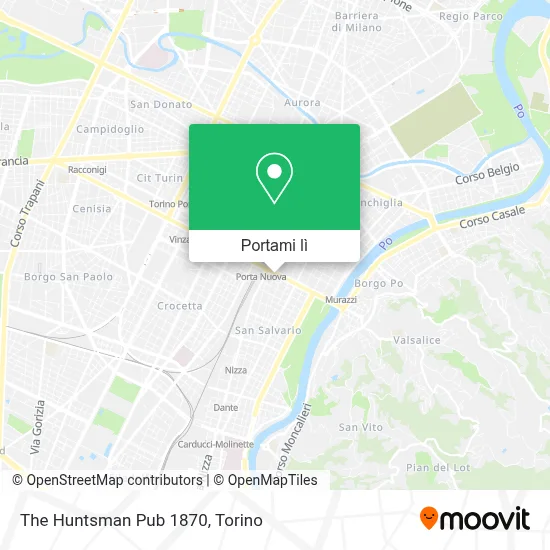Mappa The Huntsman Pub 1870