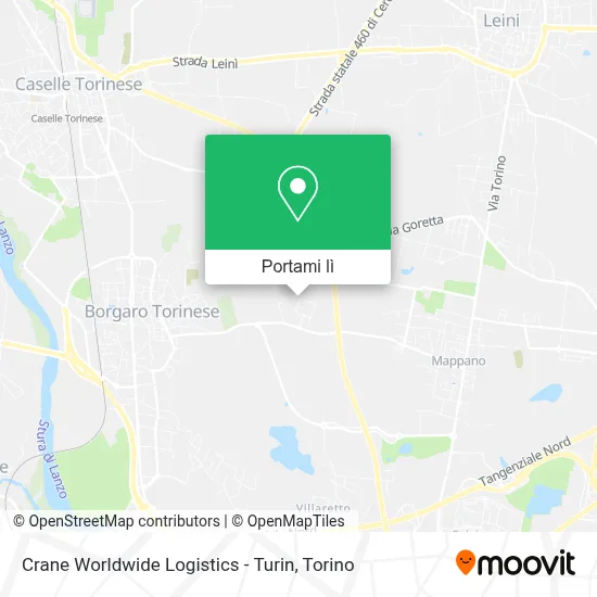 Mappa Crane Worldwide Logistics - Turin