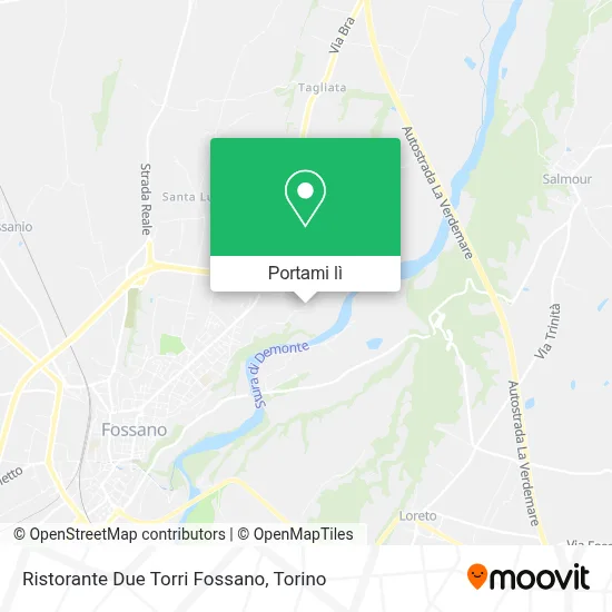 Mappa Ristorante Due Torri Fossano
