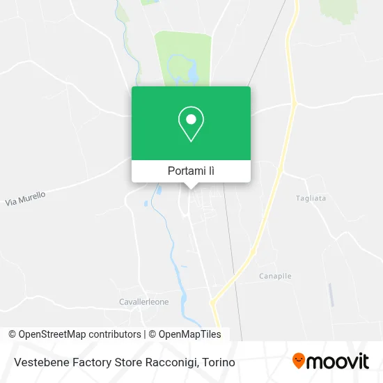 Mappa Vestebene Factory Store Racconigi