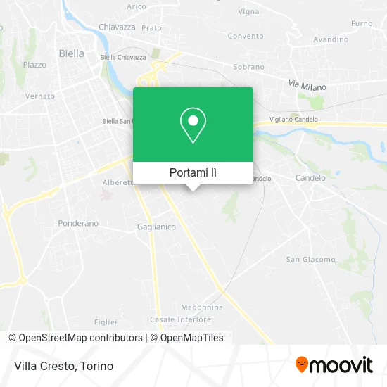 Mappa Villa Cresto