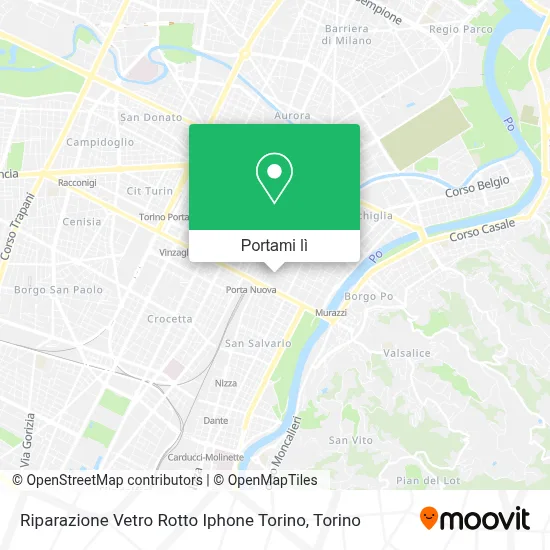 Mappa Riparazione Vetro Rotto Iphone Torino