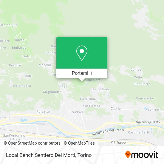 Mappa Local Bench Sentiero Dei Morti