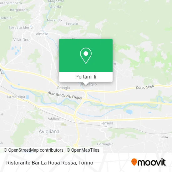 Mappa Ristorante Bar La Rosa Rossa