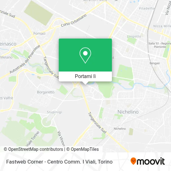 Mappa Fastweb Corner - Centro Comm. I Viali