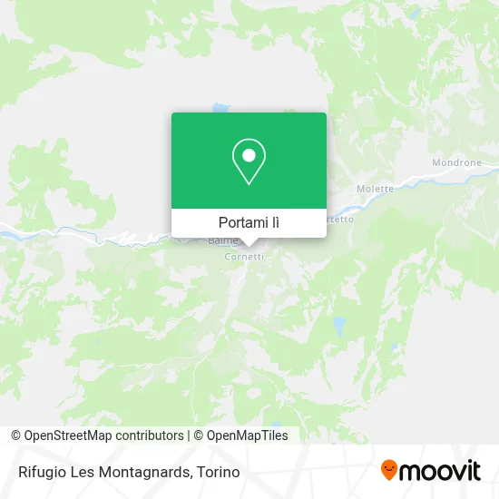Mappa Rifugio Les Montagnards