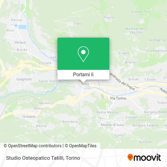 Mappa Studio Osteopatico Tatilli