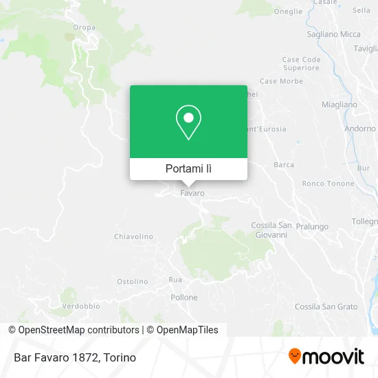 Mappa Bar Favaro 1872